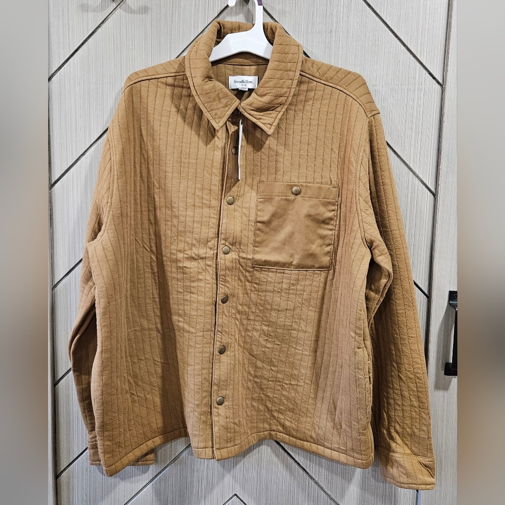 Goodfellow & Co Men's Brown Quilted Shirt Jacket
